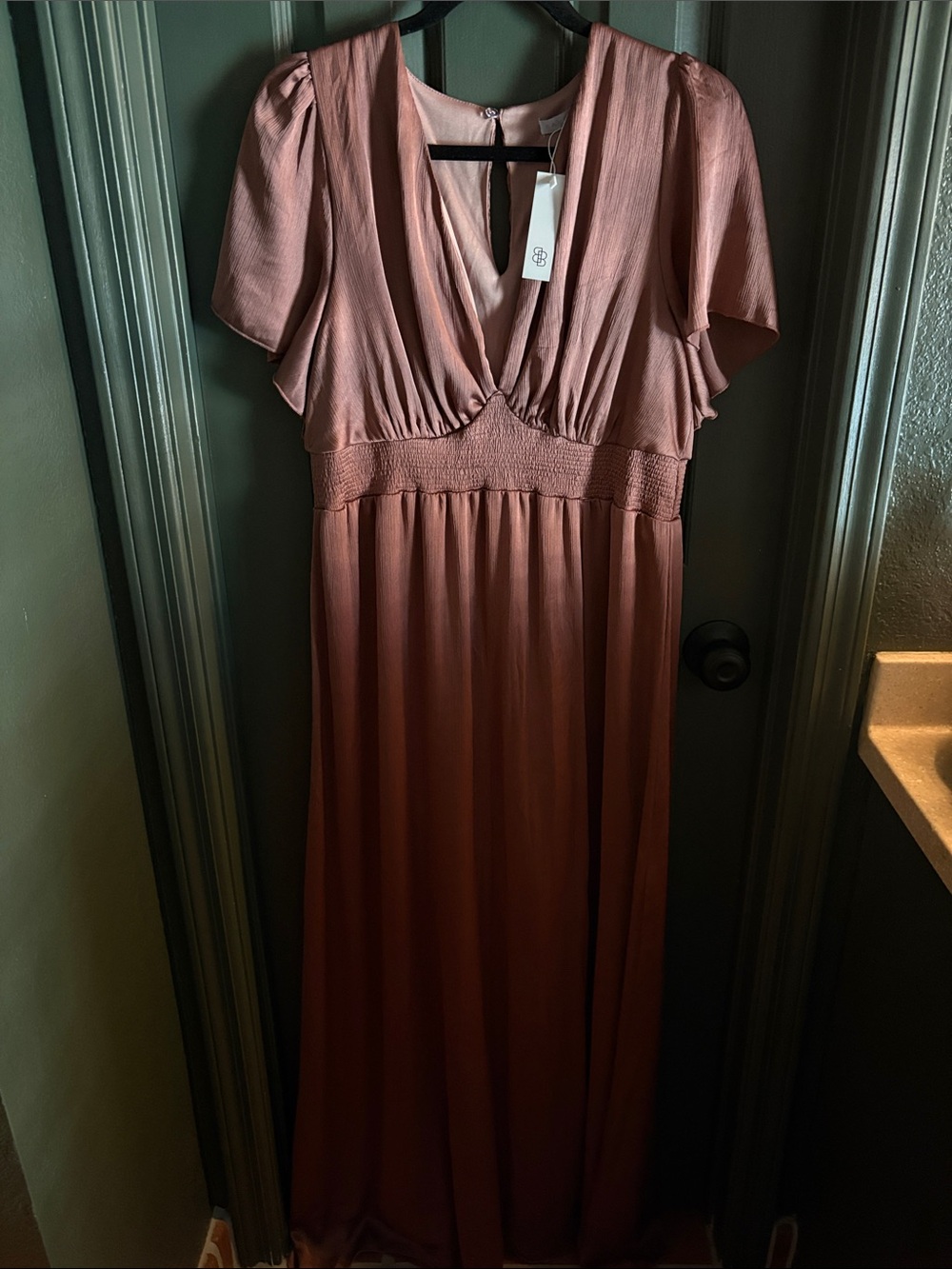 Baltic Born Dusty Rose Maxi Dress with Smocked Waist